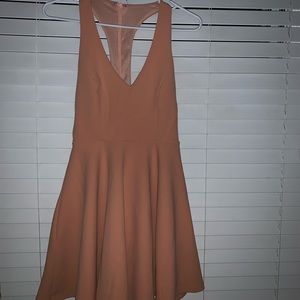 never worn small razor back peach dress from lulus